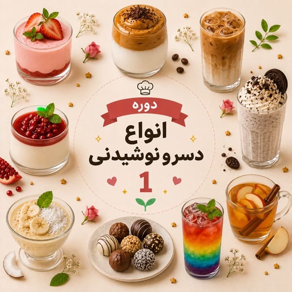 دوره رایگان انواع دسر و نوشیدنی 1